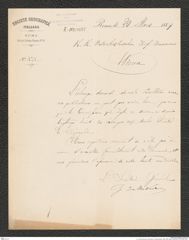 k.k. naturhistorisches Hofmuseum, Intendanzakten 1885-1896 (Hauer), Aktenzahl Z.183/1889, Seite 1